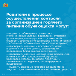 Родительский контроль за организацией горячего питания детей в школе
